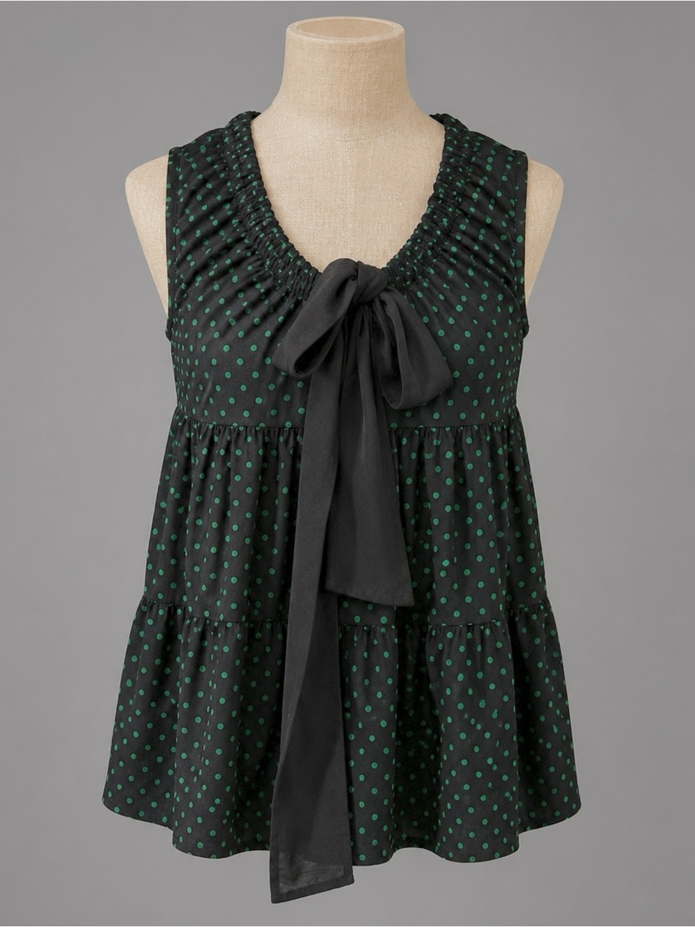 INC International Concepts Polka Dot Baby Doll Top